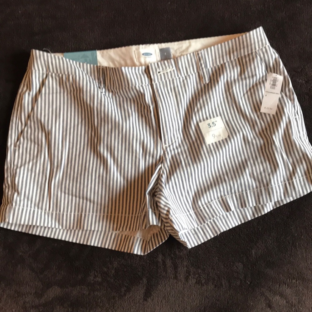 Blue and white stripe shorts